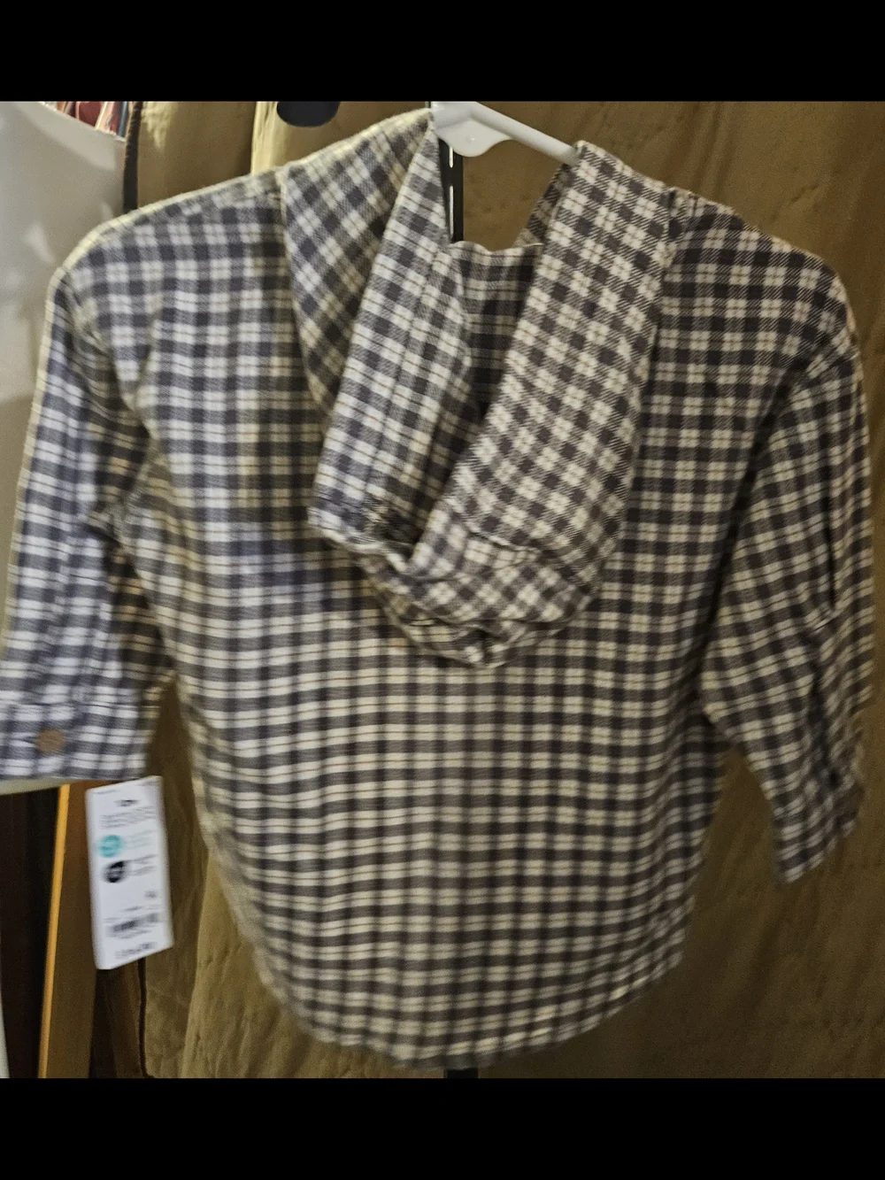Carter’s Child of Mine Baby Boy 12M Plaid Hooded Button Shirt NWT